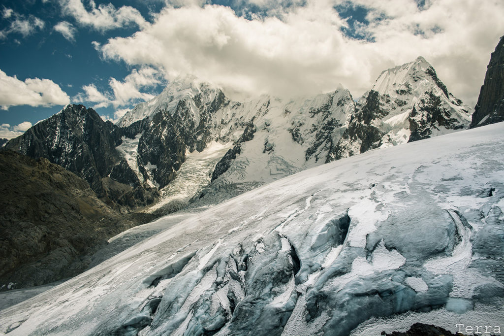 Glaciar avistado do Paso Trapezio, a 5150m de altitude.