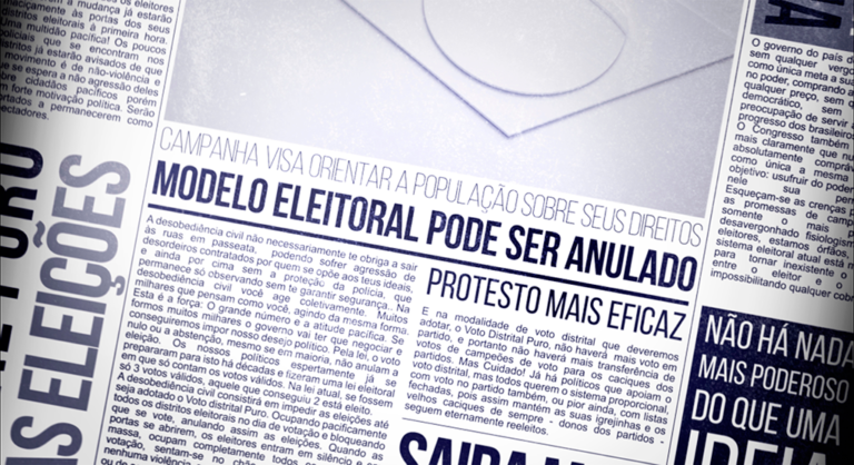 A Desobediência Civil pode impedir e alunar as Eleições